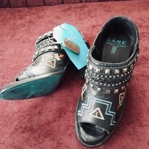 Leather Lane womens open toe booties- offer me!